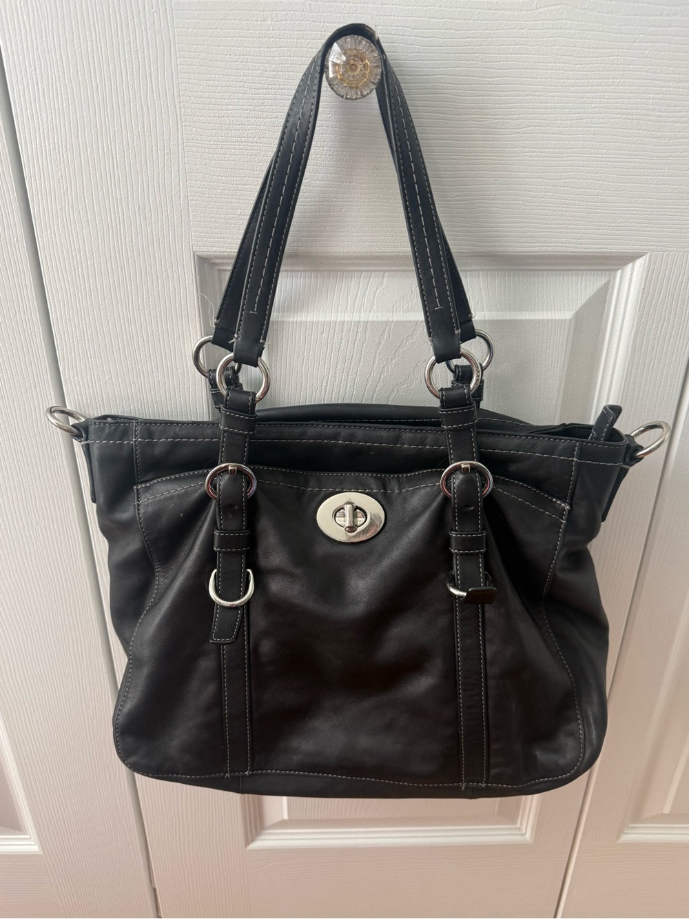 Y2K Coach Chelsea Satchel Tote in Black
